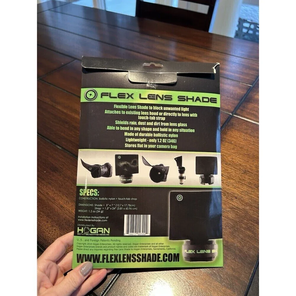 Flex Lens Shade Adjustable Flexible Lens Shade for Any SLR Lens #A001 Black